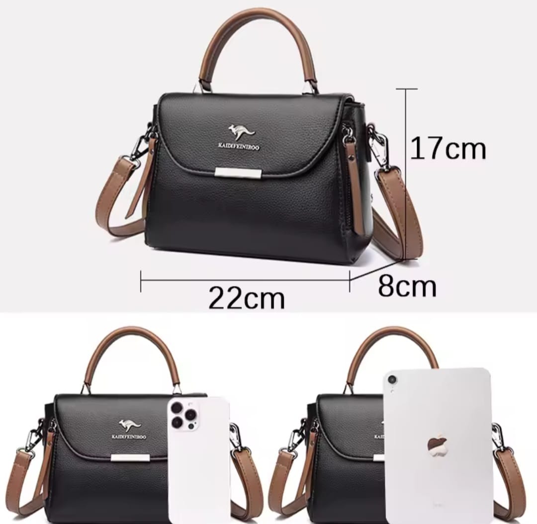 High Quality Leather Shoulder Crosbody Bags Large Capacity Solid Purses and Handbags