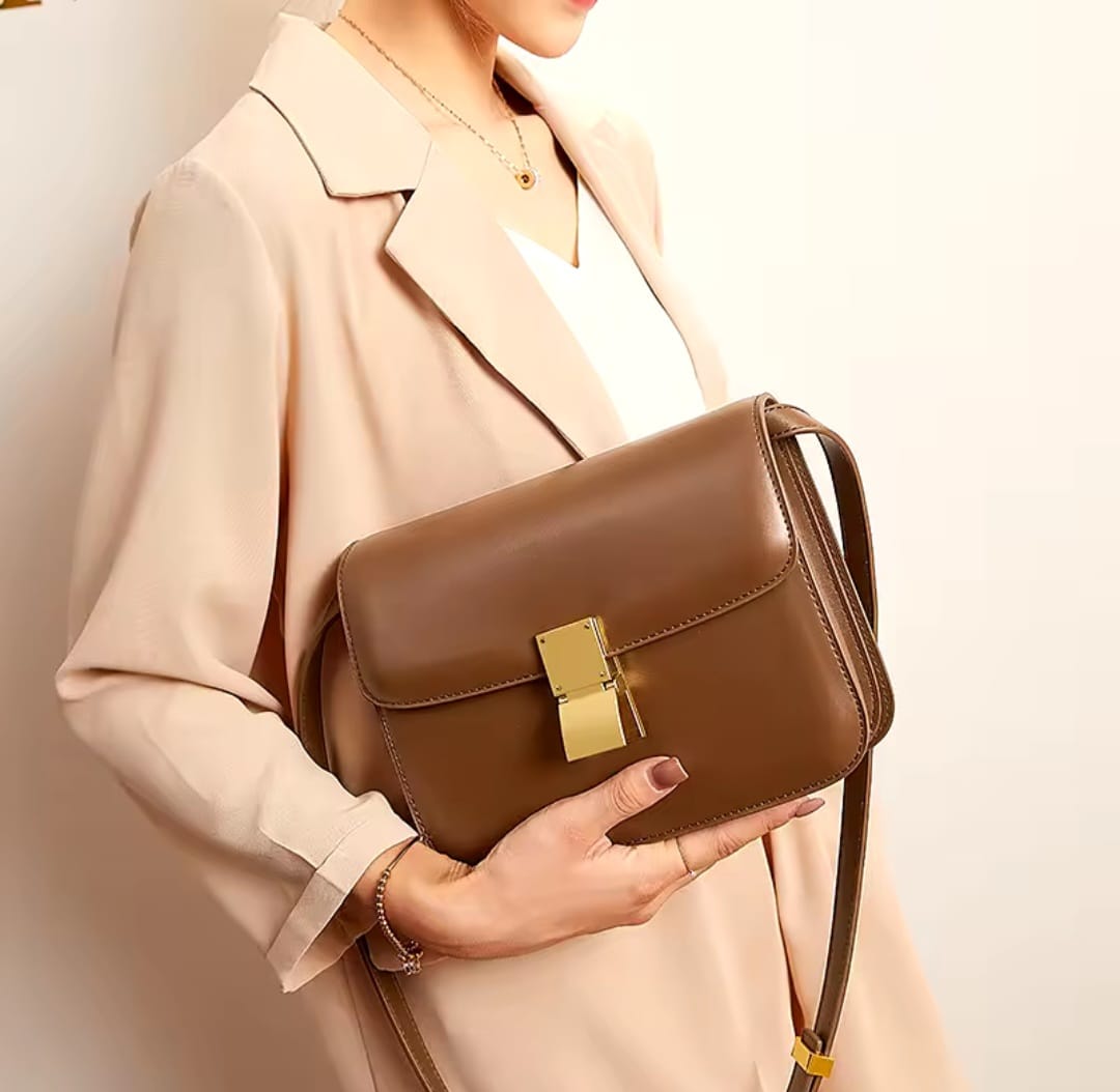 Women’s Genuine Leather Shoulder Bag 2022 Trend Brand Small Square Bags